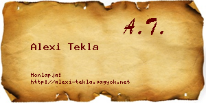 Alexi Tekla névjegykártya